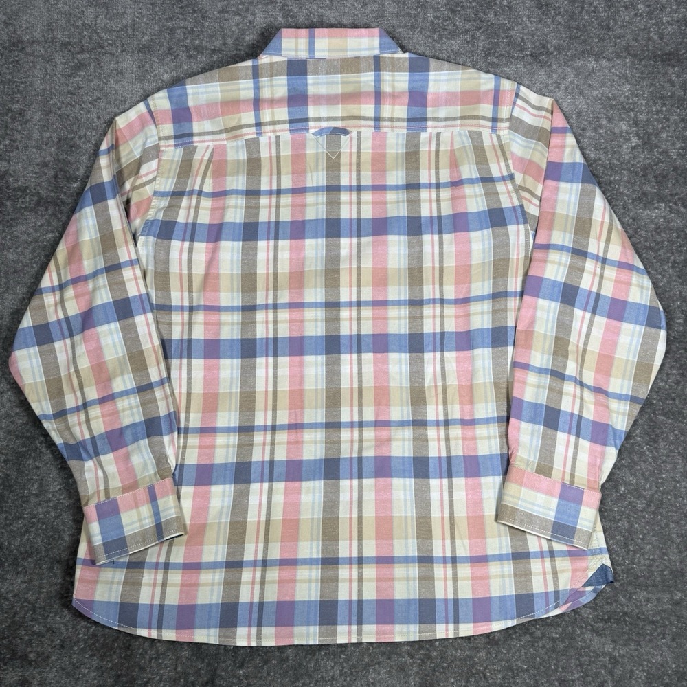 Tommy Bahama Shirt Men's XL Pastel Plaid Cotton Blend Stretch Long Sleeve - Picture 2 of 7